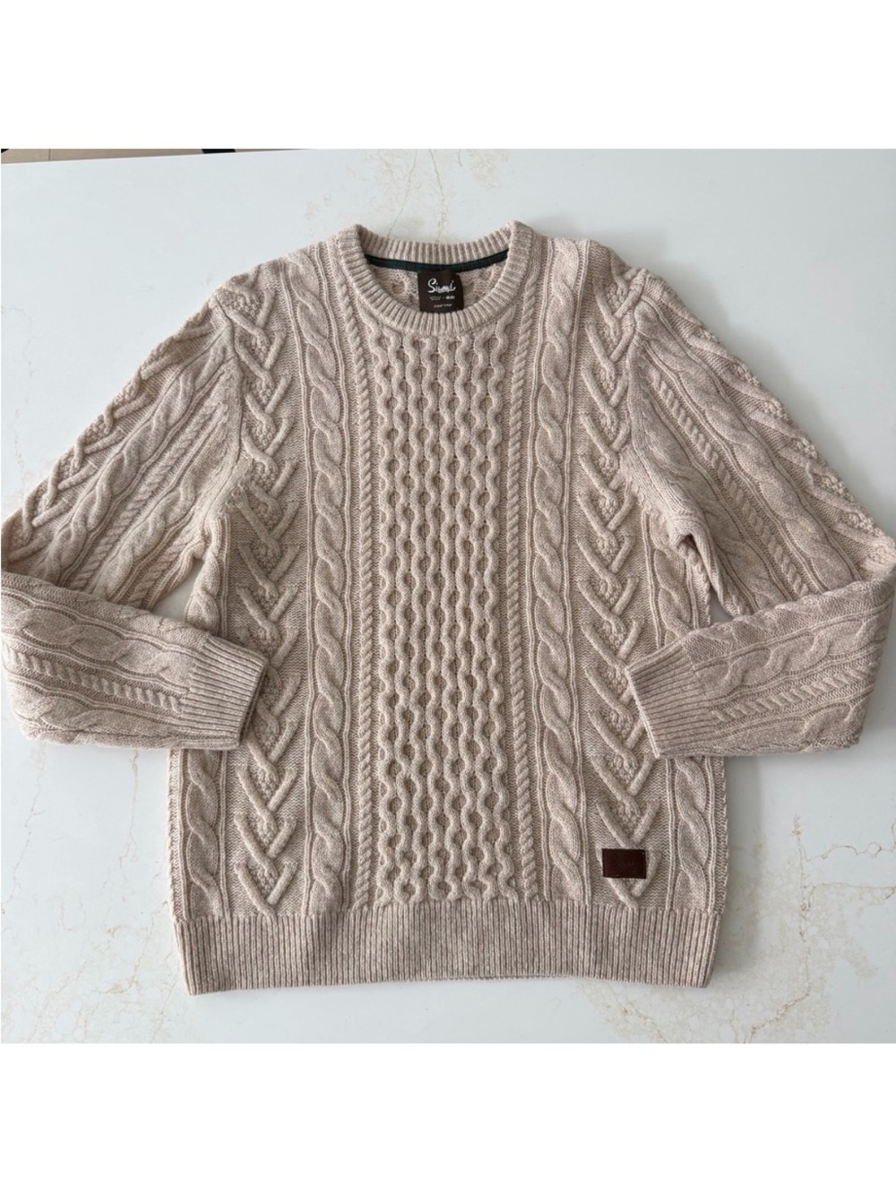 Simons wool cable knit sweater